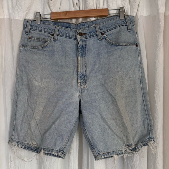 men’s vintage orange tab 505 Levi shorts
